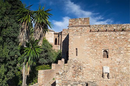 simsearch:400-07209028,k - Castillo de Gibralfaro in Malaga, Andalucia Spain. Built by the moors at the beginning of the 14th century. Stock Photo - Budget Royalty-Free & Subscription, Code: 400-06758902