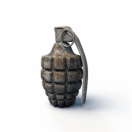 grenade isolated on white background Stock Photo - Budget Royalty-Free & Subscription, Code: 400-06759158