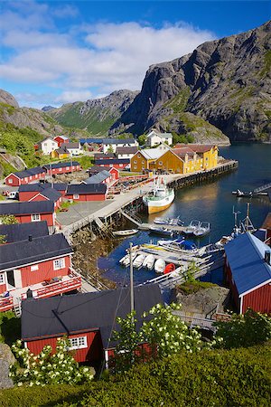 simsearch:400-06557083,k - Picturesque village of Nusfjord on Lofoten islands, Norway, popular tourist destination Stockbilder - Microstock & Abonnement, Bildnummer: 400-06759321