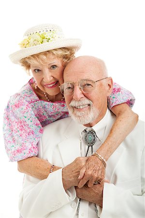 simsearch:400-08040653,k - Portrait of handsome southern gentleman and his beautiful belle of a wife.  White  background. Stock Photo - Budget Royalty-Free & Subscription, Code: 400-06759372