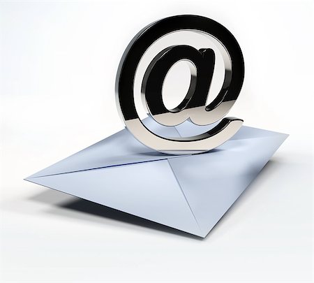 simsearch:400-06759395,k - Envelope with email symbol - email concept Photographie de stock - Aubaine LD & Abonnement, Code: 400-06759395