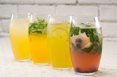 simsearch:400-04787910,k - selection of fresh  fruits colorful long drink cocktails Stock Photo - Budget Royalty-Free & Subscription, Code: 400-06759409