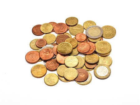simsearch:614-00397698,k - A few euro coins, isolated Foto de stock - Super Valor sin royalties y Suscripción, Código: 400-06759862