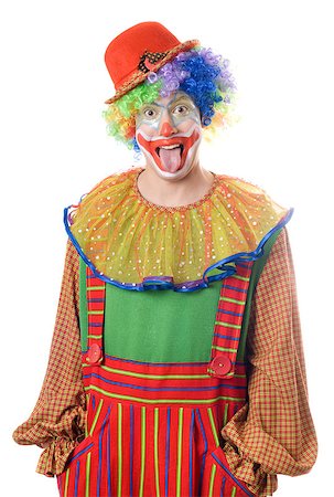 simsearch:400-04408991,k - Portrait of a clown showing his tongue Foto de stock - Super Valor sin royalties y Suscripción, Código: 400-06759930