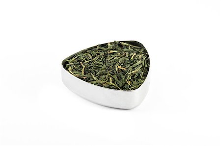 dry cured - Sencha, bio green tea from Japan in a metal container Stock Photo - Budget Royalty-Free & Subscription, Code: 400-06750378