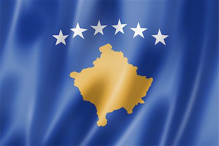 simsearch:400-06737620,k - Kosovo flag, three dimensional render, satin texture Photographie de stock - Aubaine LD & Abonnement, Code: 400-06750402
