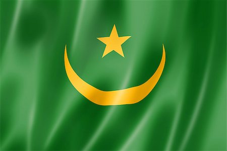 simsearch:400-06745053,k - Mauritania flag, three dimensional render, satin texture Stock Photo - Budget Royalty-Free & Subscription, Code: 400-06750414