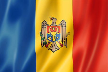 simsearch:400-06750392,k - Moldova flag, three dimensional render, satin texture Photographie de stock - Aubaine LD & Abonnement, Code: 400-06750417
