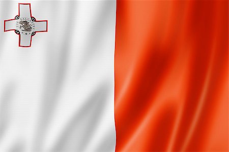 simsearch:400-06737620,k - Malta flag, three dimensional render, satin texture Photographie de stock - Aubaine LD & Abonnement, Code: 400-06750412