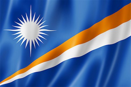 simsearch:400-06737620,k - Marshall Islands flag, three dimensional render, satin texture Photographie de stock - Aubaine LD & Abonnement, Code: 400-06750413