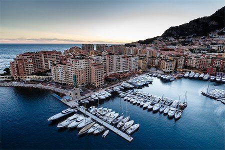 Aerial View on Fontvieille and Monaco Harbor with Luxury Yachts, French Riviera Stock Photo - Budget Royalty-Free & Subscription, Code: 400-06750575