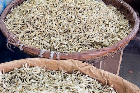 fish market in china - Basket of Ikan Bilis Dried Anchovies Fish Selling at Southeast Asia Market Stock Photo - Budget Royalty-Free & Subscription, Code: 400-06750668