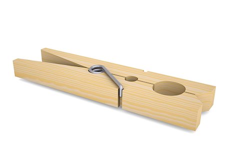 simsearch:400-05058869,k - Wooden clothespin. Isolated render on a white background Foto de stock - Royalty-Free Super Valor e Assinatura, Número: 400-06751208