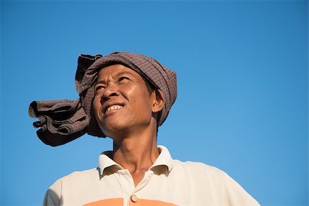 simsearch:400-06751673,k - Portrait of Asian traditional farmer, Bagan, Myanmar Fotografie stock - Microstock e Abbonamento, Codice: 400-06751639