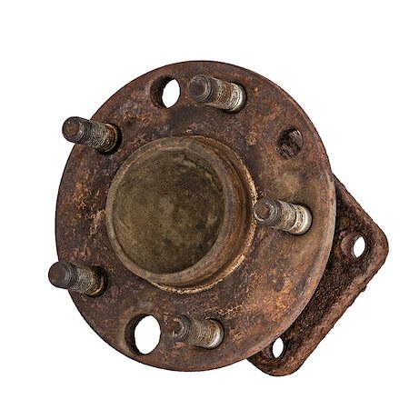 Useless, worn out and rusty hub wheel and bearing Stock Photo - Budget Royalty-Free & Subscription, Code: 400-06751878