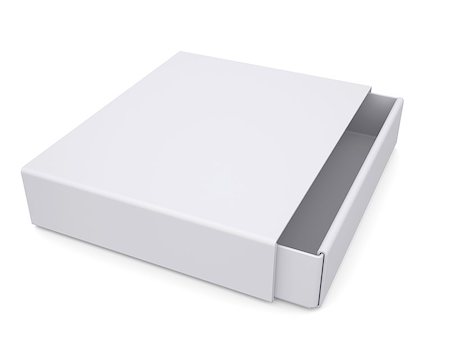 Open white box. Isolated render on a white background Stock Photo - Budget Royalty-Free & Subscription, Code: 400-06764532