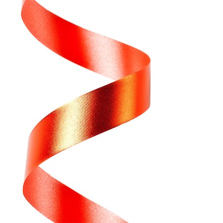 red ribbon serpentine isolated on white background Foto de stock - Super Valor sin royalties y Suscripción, Código: 400-06765098