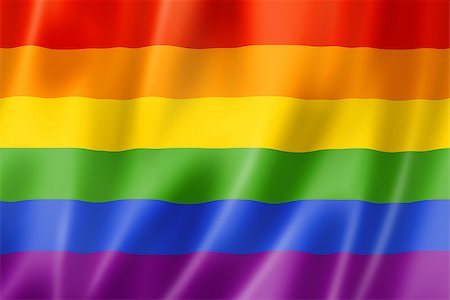 daboost (artist) - Rainbow gay pride flag, three dimensional render, satin texture Stock Photo - Budget Royalty-Free & Subscription, Code: 400-06765244