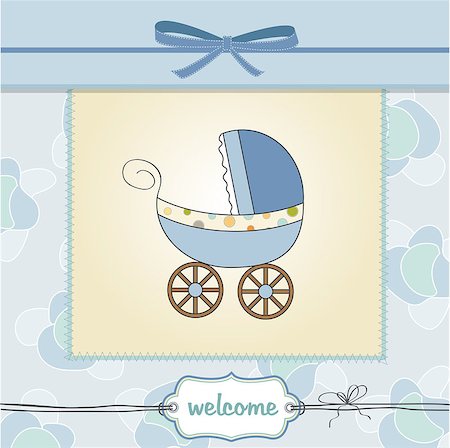 simsearch:400-06060645,k - baby boy shower card with stroller Stock Photo - Budget Royalty-Free & Subscription, Code: 400-06765660