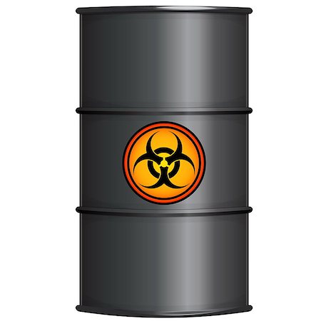 simsearch:400-06461938,k - Black barrel with biohazard sign. Also available as a Vector in Adobe illustrator EPS format, compressed in a zip file. The vector version be scaled to any size without loss of quality. Fotografie stock - Microstock e Abbonamento, Codice: 400-06765685