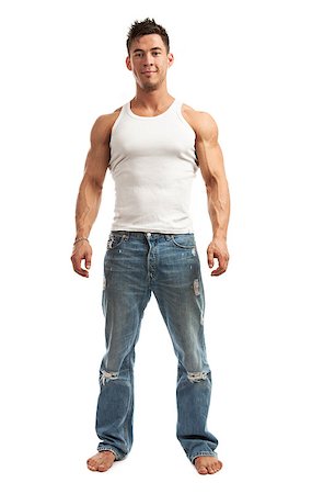 Full-length of handsome young man standing on white background Stock Photo - Budget Royalty-Free & Subscription, Code: 400-06765976