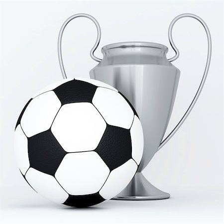 simsearch:832-03640688,k - silver cup and soccer ball on a white background Foto de stock - Royalty-Free Super Valor e Assinatura, Número: 400-06765970