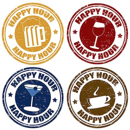 dirty martini - Set of happy hour grunge rubber stamps,vector illustration Stock Photo - Budget Royalty-Free & Subscription, Code: 400-06766023