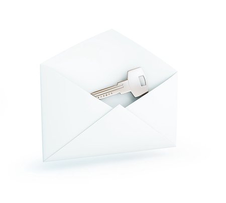 letter key on a white background Stock Photo - Budget Royalty-Free & Subscription, Code: 400-06766567