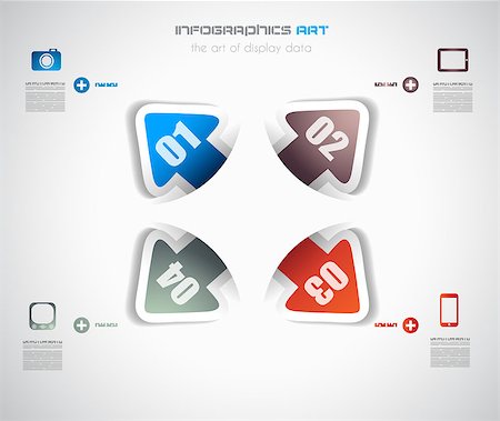 simsearch:400-06766752,k - Infographic design template with paper tags. Idea to display information, ranking and statistics with orginal and modern style. Stock Photo - Budget Royalty-Free & Subscription, Code: 400-06766719