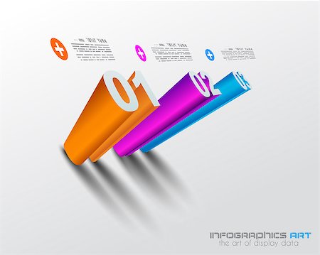 simsearch:400-06855104,k - 3D Infographic design template with shadows. Ideal to display information, ranking and statistics with orginal and modern style. Stockbilder - Microstock & Abonnement, Bildnummer: 400-06766727