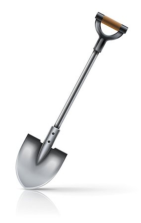 simsearch:400-08961753,k - shovel tool for gardening work isolated on white background - EPS10 vector illustration Fotografie stock - Microstock e Abbonamento, Codice: 400-06766802
