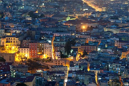 rooftop cityscape night - View on Naples at night. GPS information is in the file Stock Photo - Budget Royalty-Free & Subscription, Code: 400-06766834