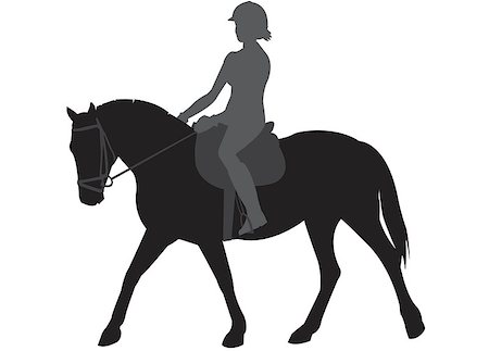 simsearch:400-06517682,k - Silhouette of Horseman and horse Stock Photo - Budget Royalty-Free & Subscription, Code: 400-06766898