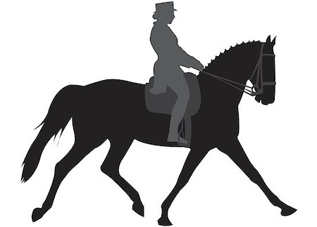 simsearch:400-06517682,k - Silhouette of Horseman and horse Stock Photo - Budget Royalty-Free & Subscription, Code: 400-06766899