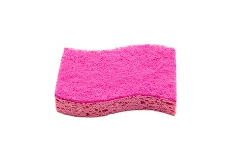 simsearch:400-05234741,k - Pink sponge isolated on white. Foto de stock - Super Valor sin royalties y Suscripción, Código: 400-06766917