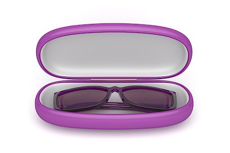 simsearch:400-04855630,k - Purple female sunglasses on white background Foto de stock - Royalty-Free Super Valor e Assinatura, Número: 400-06767133