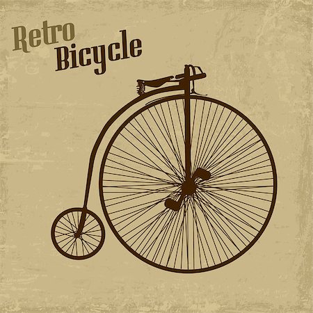 simsearch:400-05875359,k - Bicycle vintage grunge poster, vector illustration Photographie de stock - Aubaine LD & Abonnement, Code: 400-06767521