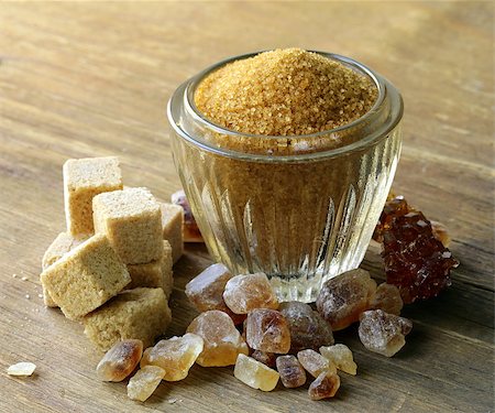 assorted brown sugar - sand, crystal and refined Stock Photo - Budget Royalty-Free & Subscription, Code: 400-06767646