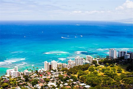 picture hawaii skyline - Beautiful Skyline in Oahu,Hawaii Stock Photo - Budget Royalty-Free & Subscription, Code: 400-06767931