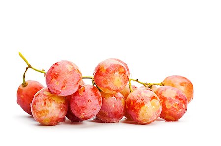 bunch of red grape isolated on white background Foto de stock - Super Valor sin royalties y Suscripción, Código: 400-06768137