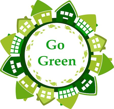 environmental business illustration - go green Photographie de stock - Aubaine LD & Abonnement, Code: 400-06768174