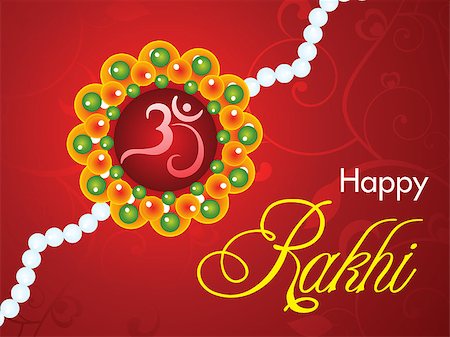 rakhi - raksha bandhan wallpaper rakhi vector illustration Stock Photo - Budget Royalty-Free & Subscription, Code: 400-06768894