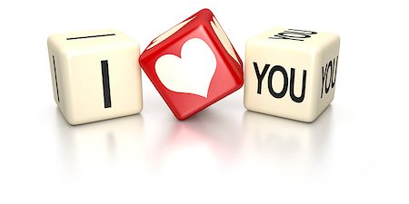 simsearch:400-08980419,k - An image of I love you dice Stock Photo - Budget Royalty-Free & Subscription, Code: 400-06768997