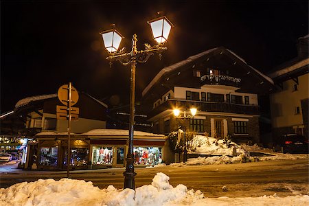 Village of Megeve on Christmas Eve, French Alps, France Stock Photo - Budget Royalty-Free & Subscription, Code: 400-06769218