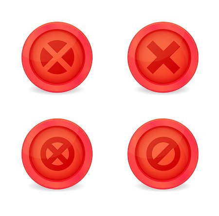 simsearch:400-07632086,k - Set of glossy prohibitory icons. Vector icons Stock Photo - Budget Royalty-Free & Subscription, Code: 400-06769299