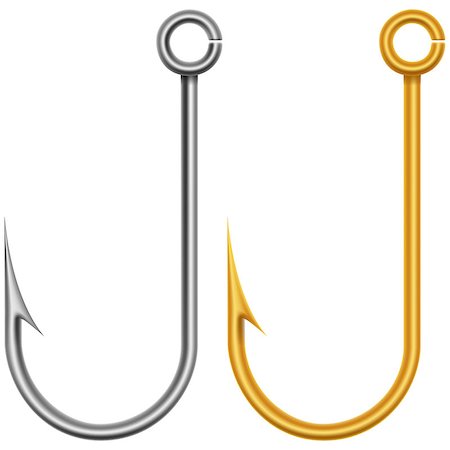 Vectror illustration of different Fishhook. Photographie de stock - Aubaine LD & Abonnement, Code: 400-06769316