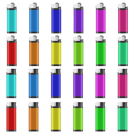 flint - Layered vector illustration of Lighter with different color. Stock Photo - Budget Royalty-Free & Subscription, Code: 400-06769318