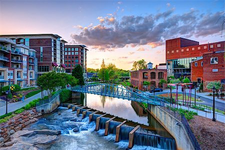 sepavo (artist) - Falls Park in Greensville, South Carolina, USA Photographie de stock - Aubaine LD & Abonnement, Code: 400-06769512