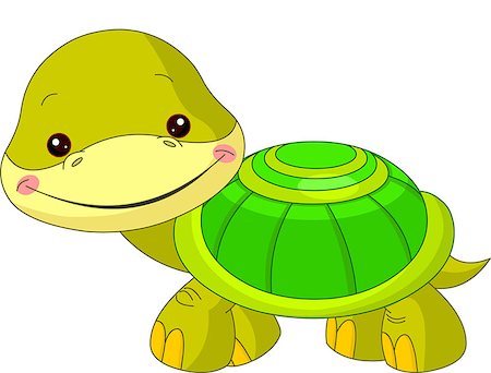 simsearch:400-08935822,k - Fun zoo. Illustration of cute Turtle Stock Photo - Budget Royalty-Free & Subscription, Code: 400-06769799