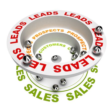 simsearch:400-06514701,k - 3D render illustration of the sales process or how to concert leads into sales, white background Stock Photo - Budget Royalty-Free & Subscription, Code: 400-06769919